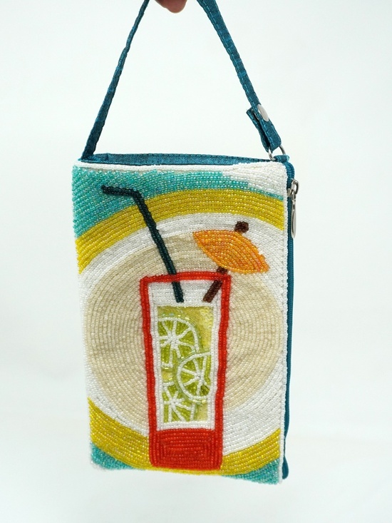 Bamboo Trading Company Handbags - Bamboo Trading Company hand-beaded cocktail club bag